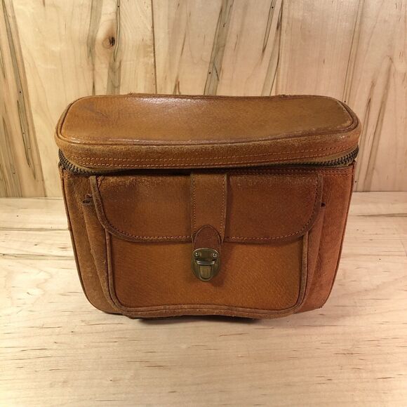 Vintage Craftsman Genuine Pigskin Camera Bag Made in Japan 1950's
